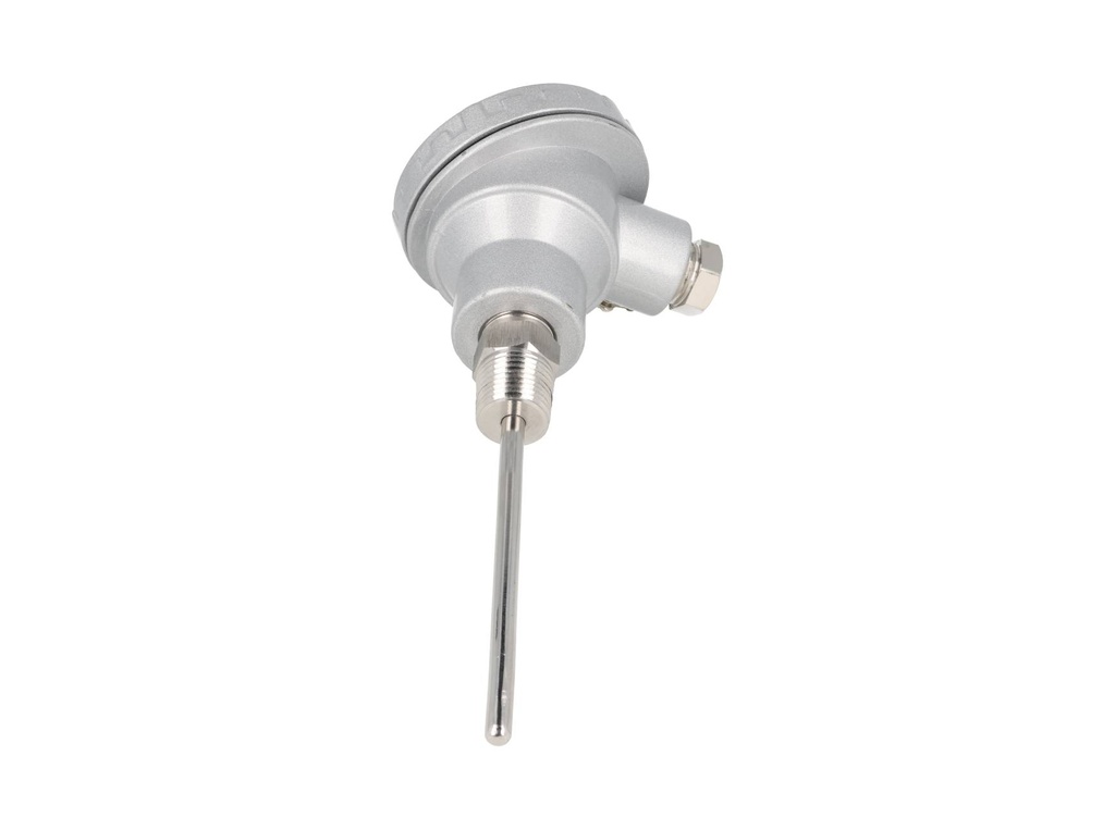 TPCM-J-4 — TERMOPAR COMPACTO TIPO J 1/4  DIAM X 4 , DE U, CONEXION 1/2 NPT A PROCESO CABEZA DE ALUMINIO Y BLOCK CERAMICO DE CONEXION