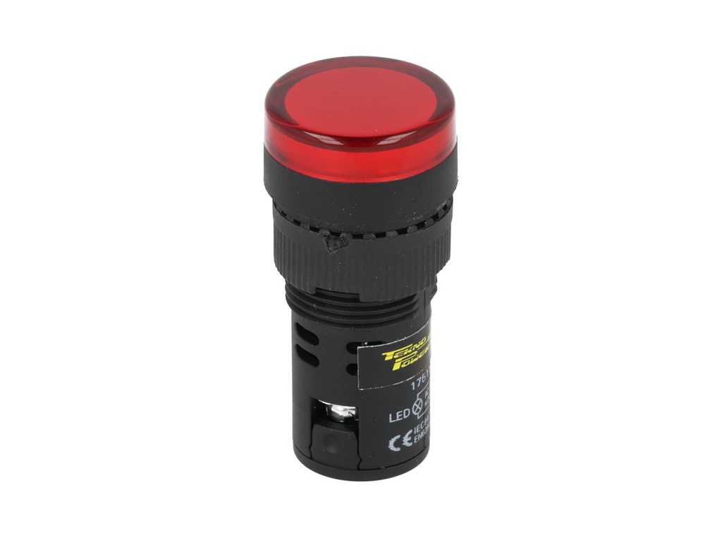 TP-LI16-R — LAMPARA PILOTO LED ROJO 16mm 220VCA*NO SON A PRUEBA DE EXPLOSION*