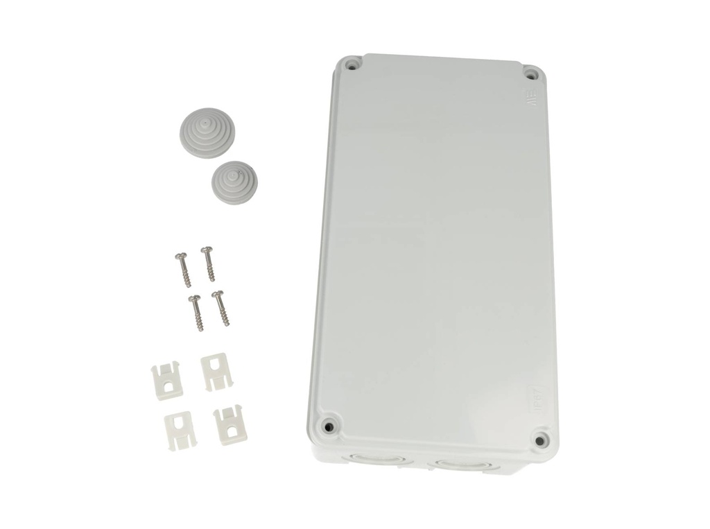 40202005 — CAJA CON KNOCKOUTS PRE-PERFORADOS PLASTICA ABS DE CONEXIONES 117X217X75.5MM. GRIS IP67