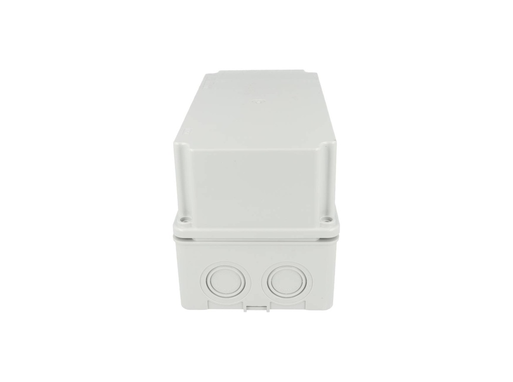 40202205 — CAJA CON KNOCKOUTS PRE-PERFORADOS PLASTICA ABS DE CONEXIONES 117X217X125.5MM. GRIS IP67 CUBIERTA ELEVADA