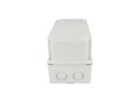 40202205 — CAJA CON KNOCKOUTS PRE-PERFORADOS PLASTICA ABS DE CONEXIONES 117X217X125.5MM. GRIS IP67 CUBIERTA ELEVADA