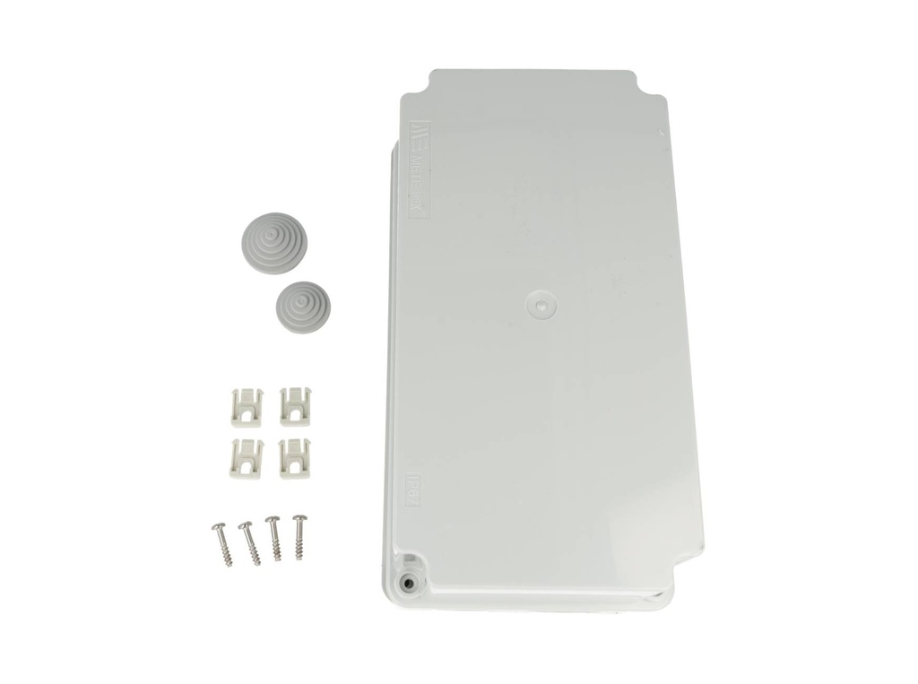 40202205 — CAJA CON KNOCKOUTS PRE-PERFORADOS PLASTICA ABS DE CONEXIONES 117X217X125.5MM. GRIS IP67 CUBIERTA ELEVADA