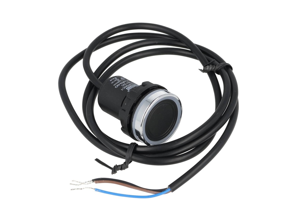 SCB22MP5NC1 — BOTON TÁCTIL CAPACITIVO (TOUCH) 22mm, MANTENIDO, NPN-NA, 1m CABLE, VOLTAJE OPERACIÓN 10-30VCD