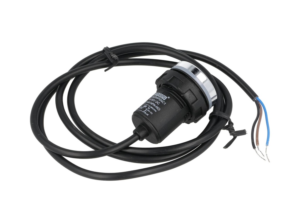 SCB22MP5NC1 — BOTON TÁCTIL CAPACITIVO (TOUCH) 22mm, MANTENIDO, NPN-NA, 1m CABLE, VOLTAJE OPERACIÓN 10-30VCD