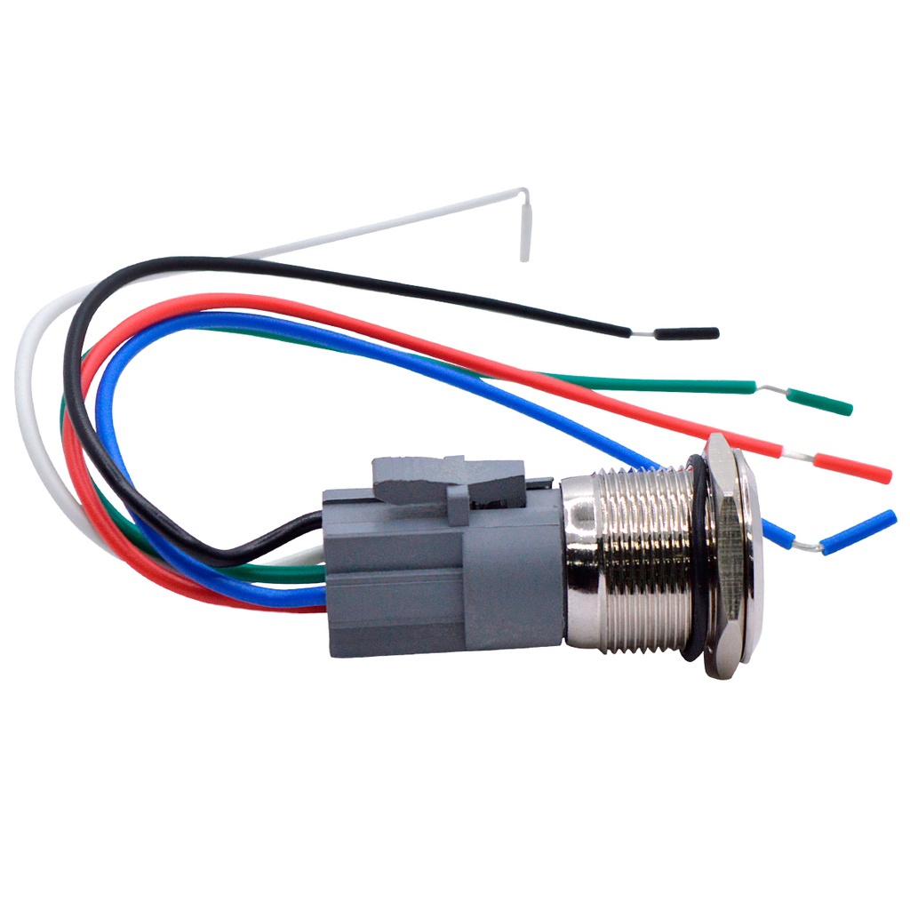 TP-MM25-PR24 — INTERRUPTOR METALICO. 25mm 24V ON-MOM2P2T CON CONECTOR