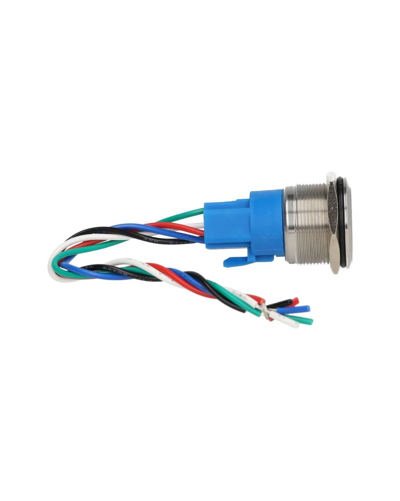 TP-ML25-PR24 — INTERRUPTOR METALICO 25mm 24V, ON-OFF2P2T, IP65, CON SIMBOLO DE ENCENDIDDO