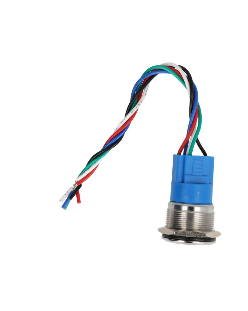 TP-ML25-PR24 — INTERRUPTOR METALICO 25mm 24V, ON-OFF2P2T, IP65, CON SIMBOLO DE ENCENDIDDO