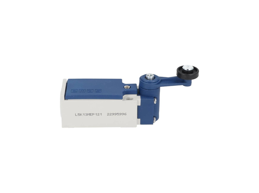 L5K13MEP121 — INTERRUPTOR DE LIMITE, ROLDANA PLASTICAGIRATORIA DE 18mm DIAMETRO PALANCA MOVIMIENTO ANGULAR