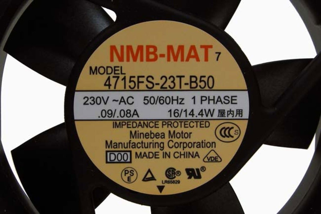 4715FS-23T-B50 — VENT. 230VAC 120X120X38MM (4-5/8) 110CFM