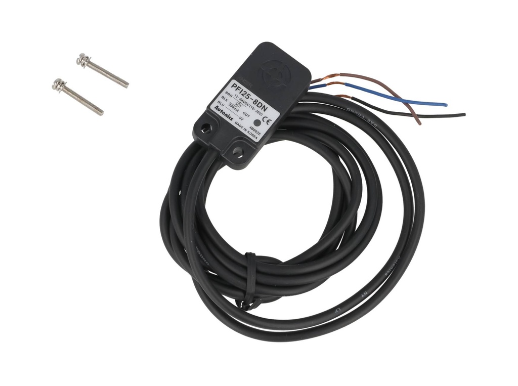 PFI25-8DN — SENSOR INDUCTIVO NPN, NA, SENSADO DE 8MM, 15-30VCD