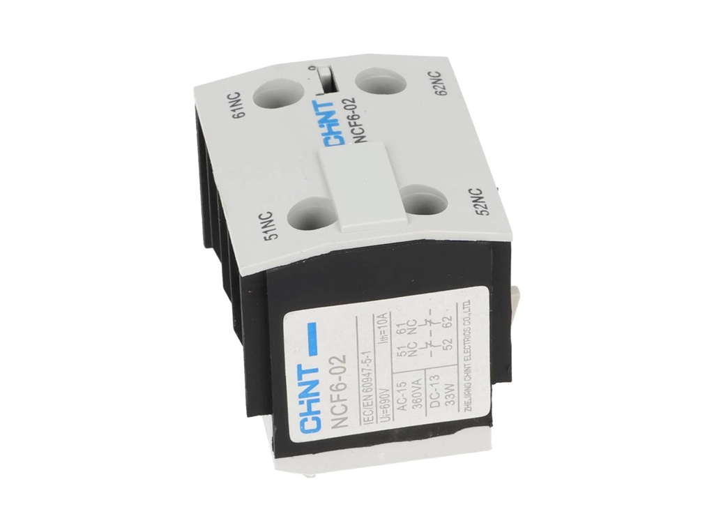 NCF6-02 — BLOQUE AUXILIAR 2NC, PARA CONTACTOR NC6