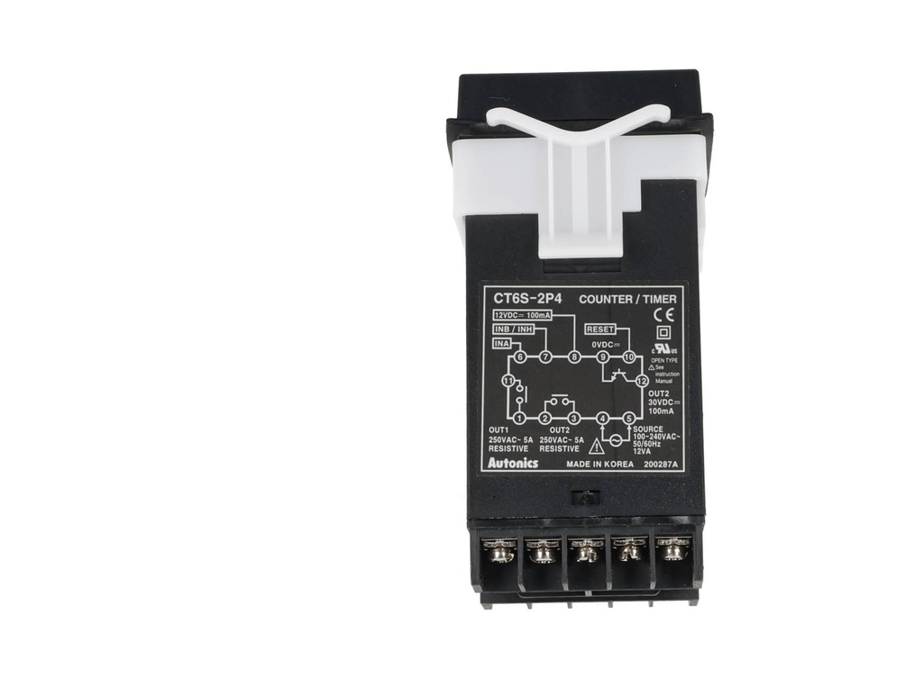 CT6S-2P4 — CONTADOR/TIMER, 100-240VCA 1/16 DIN, 6D, 2RELAY 1 SALIDA NPN EQUIV. P62A 