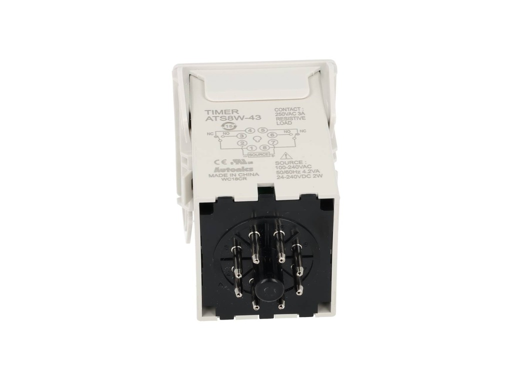 ATS8W-43 — TEMPORIZADOR DOBLE C/VOLTAJE UNIVERSAL