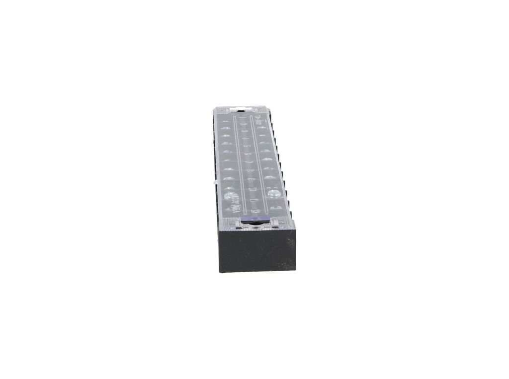 TB-2512 — BLOQUE DE TERMINALES MONTAJE FIJO 25AMP12 POLOS, 600V, CALIBRE 14 AWG, 100°C (A PRUEBA DE FUEGO) , 19x162x30mm