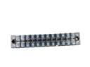 TB-2512 — BLOQUE DE TERMINALES MONTAJE FIJO 25AMP12 POLOS, 600V, CALIBRE 14 AWG, 100°C (A PRUEBA DE FUEGO) , 19x162x30mm