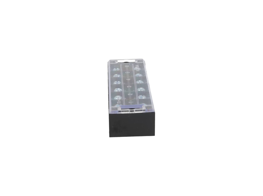 TB-4506 — BLOQUE DE TERMINALES MONTAJE FIJO 45 AMP6 POLOS, 600V, CALIBRE 12 AWG, 100°C (A PRUEBA DE FUEGO) ,  24x120x38mm