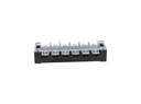 TB-4506 — BLOQUE DE TERMINALES MONTAJE FIJO 45 AMP6 POLOS, 600V, CALIBRE 12 AWG, 100°C (A PRUEBA DE FUEGO) ,  24x120x38mm