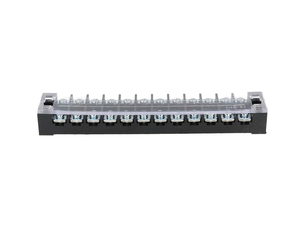 TB-3512 — BLOQUE DE TERMINALES MONTAJE FIJO 35AMP12 POLOS, 600V, CALIBRE 14 AWG, 100°C (A PRUEBA DE FUEGO) , 20x162x30mm