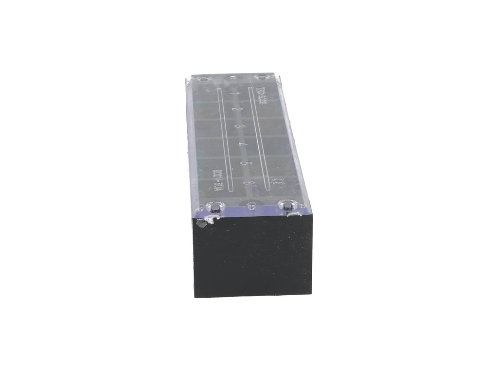 TB-6006 — BLOQUE DE TERMINALES MONTAJE FIJO 60AMP6 POLOS, 600V, CALIBRE 10 AWG, 100°C (A PRUEBA DE FUEGO) , 31x127x38mm