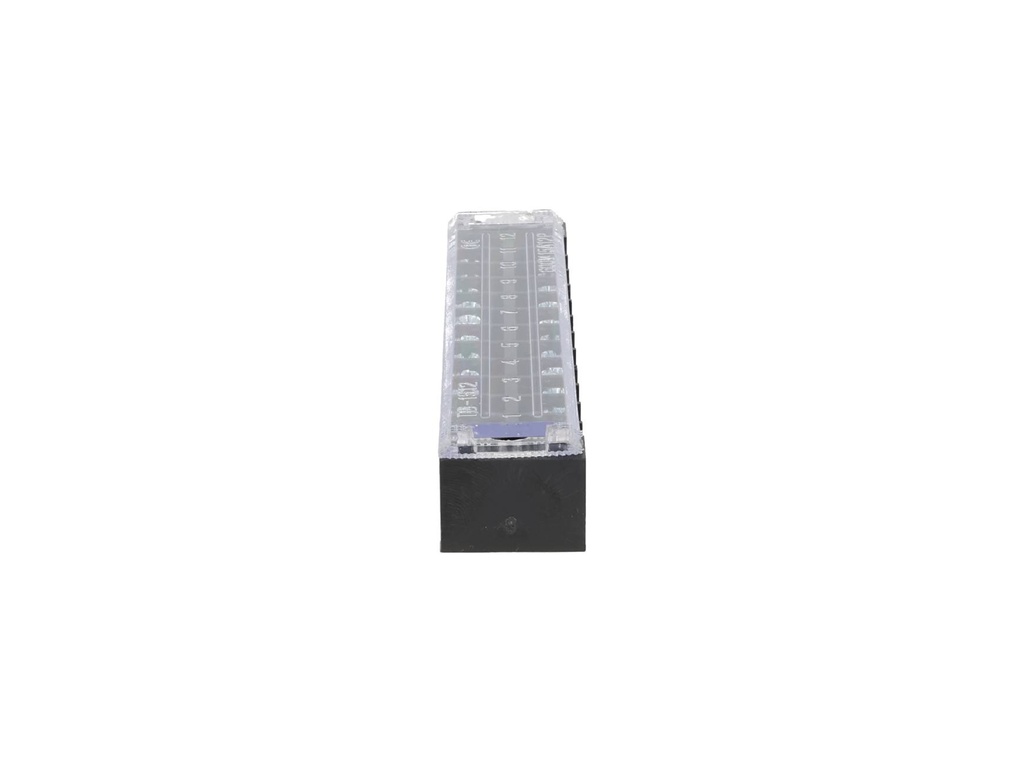 TB-1512 — BLOQUE DE TERMINALES MONTAJE FIJO 15AMP12 POLOS, 600V, CALIBRE 16 AWG, 100°C,  (A PRUEBA DE FUEGO) 17x124x22mm