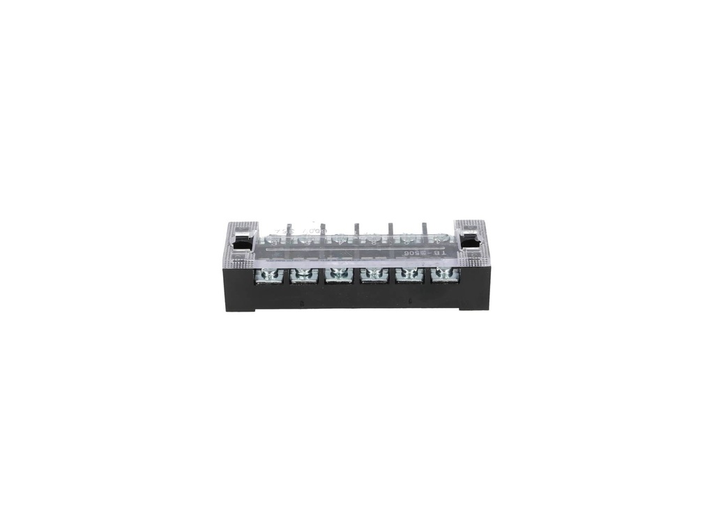 TB-3506 — BLOQUE DE TERMINALES MONTAJE FIJO 35AMP6 POLOS, 600V, CALIBRE 14 AWG, 100°C (A PRUEBA DE FUEGO) , 19x91x30mm