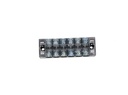 TB-2506 — BLOQUE DE TERMINALES MONTAJE FIJO 25AMP6 POLOS, 600V, CALIBRE 14 AWG,  100°C,  (A PRUEBA DE FUEGO) 19x91x30mm