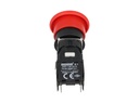 D100YM30K — BOTON PULSADOR HONGO 16mm, 1C NA, MOMENTANEO (MAXIMO 3 CONTACTOS) 