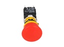 D100YE30K — BOTON PULSADOR HONGO 16mm, 1C NA, GIRARPARA DESENCLAVAR ROJO (MAXIMO 3 CONTACTOS) 