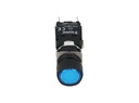 D100YDM — BOTON PULSADOR 16mm, NO ILUMINADO AZUL, RASANTE MOMENTANEO RESTADO NDO INCLUYE 1CON NA (MAXIMO 2 CONTACTOS) 