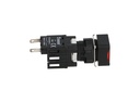 D100KDK — BOTON PULSADOR 16mm, NO ILUMINADO ROJO, RASANTE MOMENTANEO CUADRADO, INCLUYE 1CON NA (MAXIMO 2 CONTACTOS) 