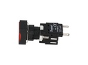 D100DDK — BOTON PULSADOR 16mm, NO ILUMINADO ROJO, RASANTE MOMENTANEO RECTANGULAR INCLUYE 1CON NA (MAXIMO 2 CONTACTOS) 