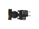 D100DDS — BOTON PULSADOR 16mm, NO ILUMINADO AMARILLO, RASANTE MOMENTANEO RECTANGULAR, INCLUYE 1 CON NA (MAXIMO 2 CONTACTOS) 