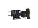 D100DDS — BOTON PULSADOR 16mm, NO ILUMINADO AMARILLO, RASANTE MOMENTANEO RECTANGULAR, INCLUYE 1 CON NA (MAXIMO 2 CONTACTOS) 