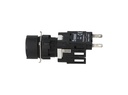 D100YDH — BOTON PULSADOR 16mm, NO ILUMINADO NEGRO, RASANTE MOMENTANEO RESTADO NDO, INCLUYE 1CON NA (MAXIMO 2 CONTACTOS) 