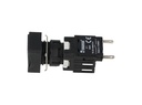 D100DDH — BOTON PULSADOR 16mm, NO ILUMINADO NEGRO RASANTE MOMENTANEO RECTANGULAR, INCLUYE 1CON NA (MAXIMO 2 CONTACTOS)