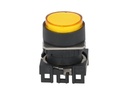 S16PR-E1Y — BOTON PULSADOR 16mm, NO ILUMINADO AMARILLO, REDONDO SIN CONTACTO INCLUIDO 