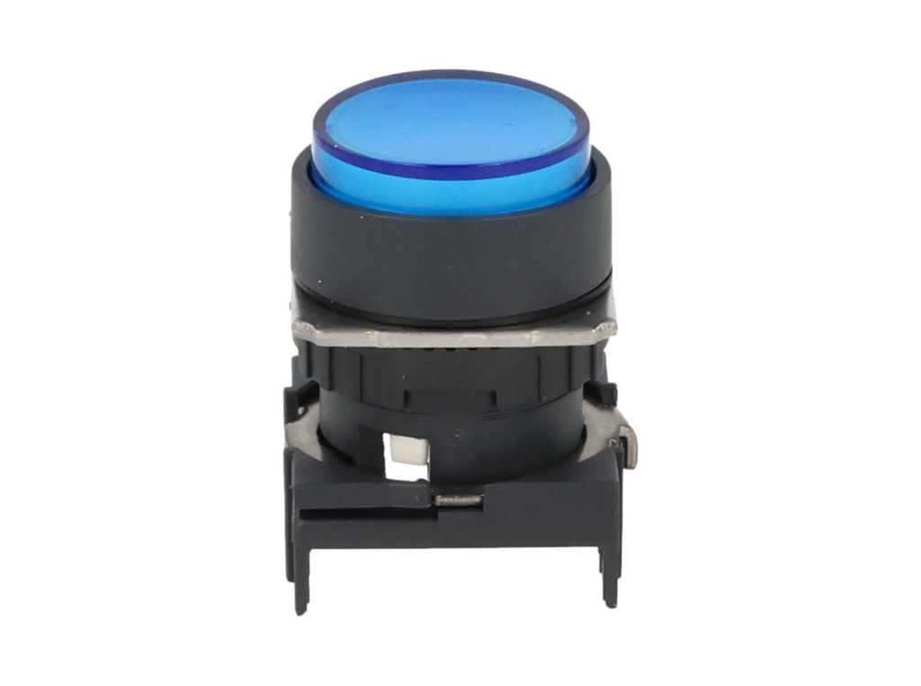 S16PR-E1B — BOTON PULSADOR 16mm, NO ILUMINADO AZUL, REDONDO  SIN CONTACTO INCLUIDO 