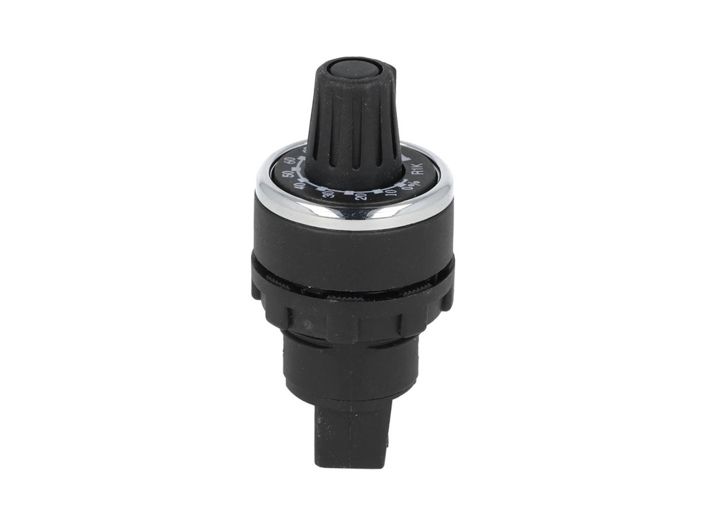 BPR01K — POTENCIOMETRO 22mm 1K OHMS 1.5WATTS CON PERILLA GRADUADA, TOLERANCIA 10%, RESISTENCIA DE AISLAMIENTO MIN 10M OHMS (500VCD) 38.70MA
