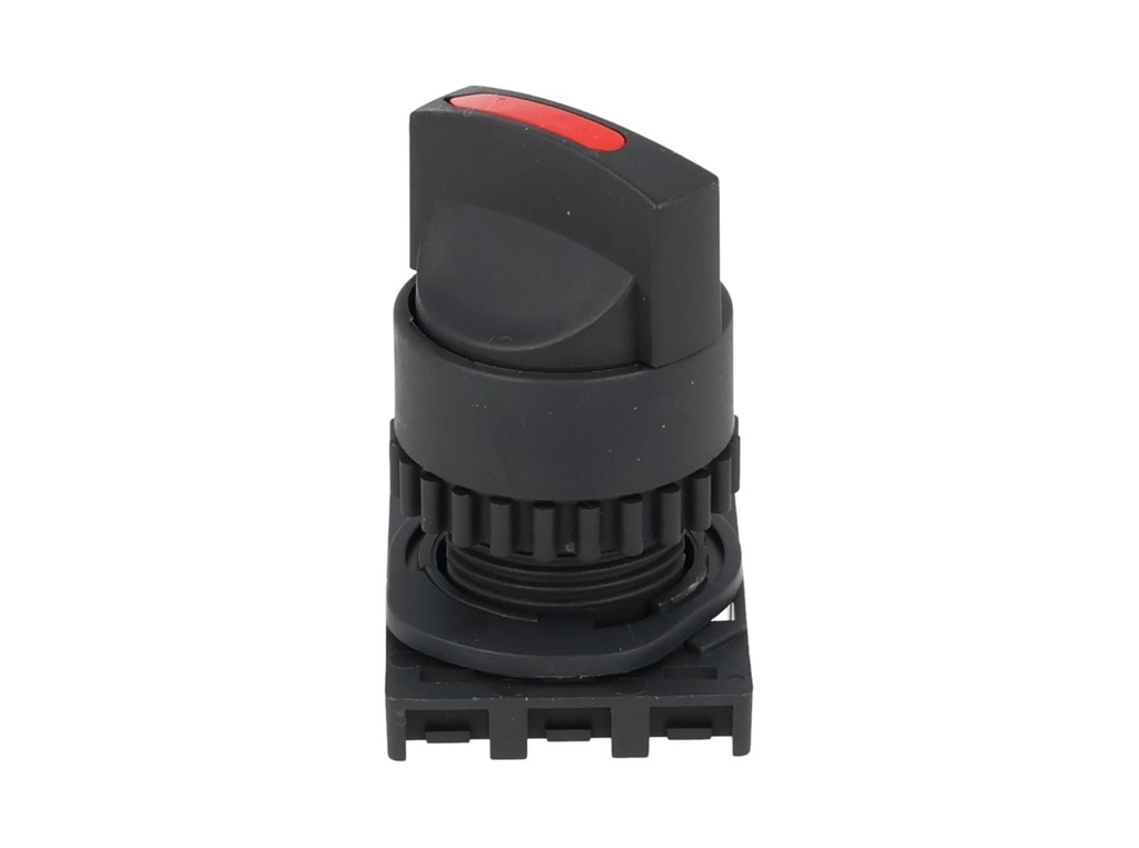 S2SR-S3R — SWITCH SELECTOR ROJO MANIJA CORTA, 22mm, 2 POSICIONES MANTENIDO