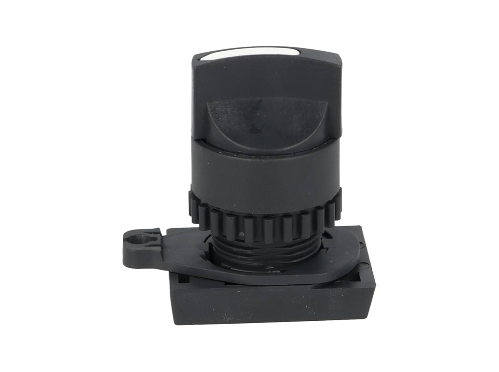 S2SR-S7W — SWITCH SELECTOR BLANCO MANIJA CORTA, 22mm, 3 POSICIONES MANTENIDO