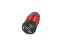 503-R110 — FAROLA ROTATIVA LED ROJO 50mm 110VCA CON BUZZER 80DB, BARRENO BASE 22mm