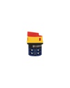 SAP32/04-M2 — INTERRUPTOR ROTATIVO PARA CANDADO 32A.440VCA 3POLOS ON-OFF, + NEUTRO