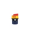 SAP32/04-M2 — INTERRUPTOR ROTATIVO PARA CANDADO 32A.440VCA 3POLOS ON-OFF, + NEUTRO