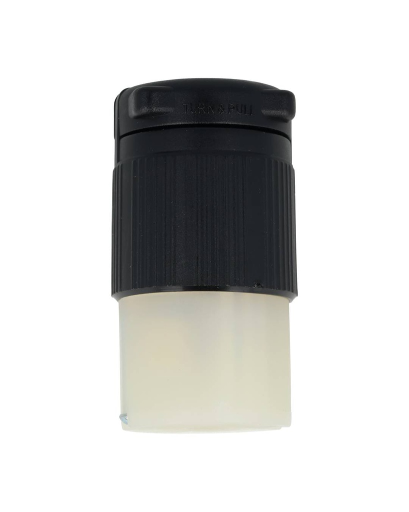 J-707 — CONTACTO INDUSTRIAL CON SEGURO 15A/250VCA2 POLOS (1 FASE) + TIERRA, TOMA AEREA