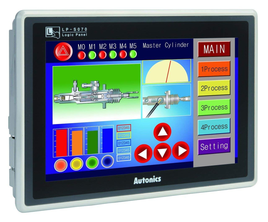 GP-S070-T9D6 — PANTALLA TOUCH SCREEN 7 COLOR LCD RS232C Y RS422, 500 PUNTOS MEMORIA 512KB, USB, ETHERNET 24VDC