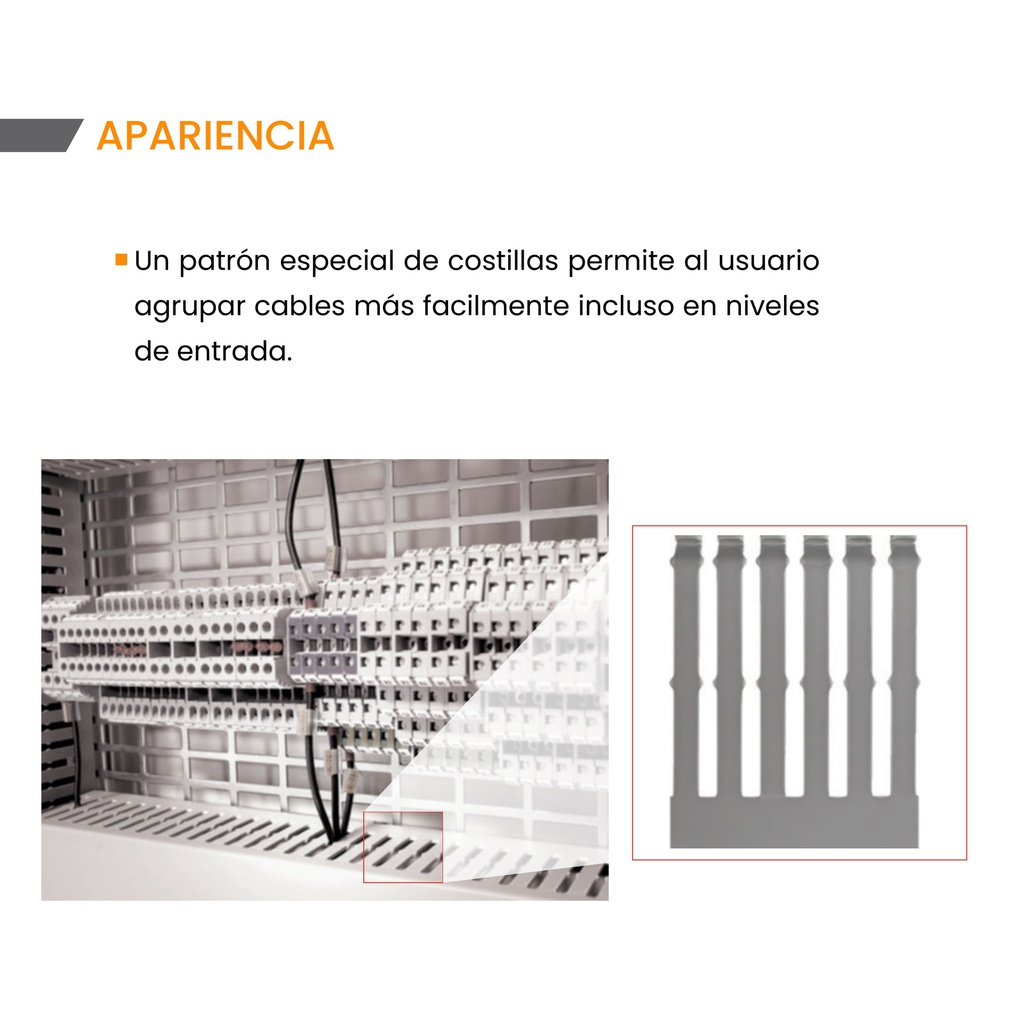 4SG E164-1MT-PK5 — Canaleta Ranurada Pvc Rigido 25x30mm 10pz De 1 metro E164