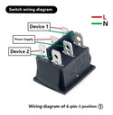 Switch Interruptor Balancin Led 2p2t On-off-on Tp-321-2t-