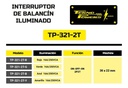 Switch Interruptor Balancin Led 2p2t On-off-on Tp-321-2t-