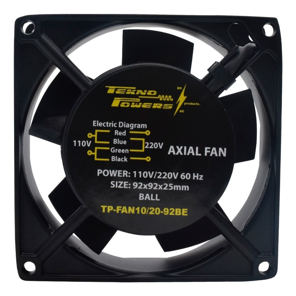 Ventilador C/balero 110/220vca Tp-fan10/20-92be (2pzas)