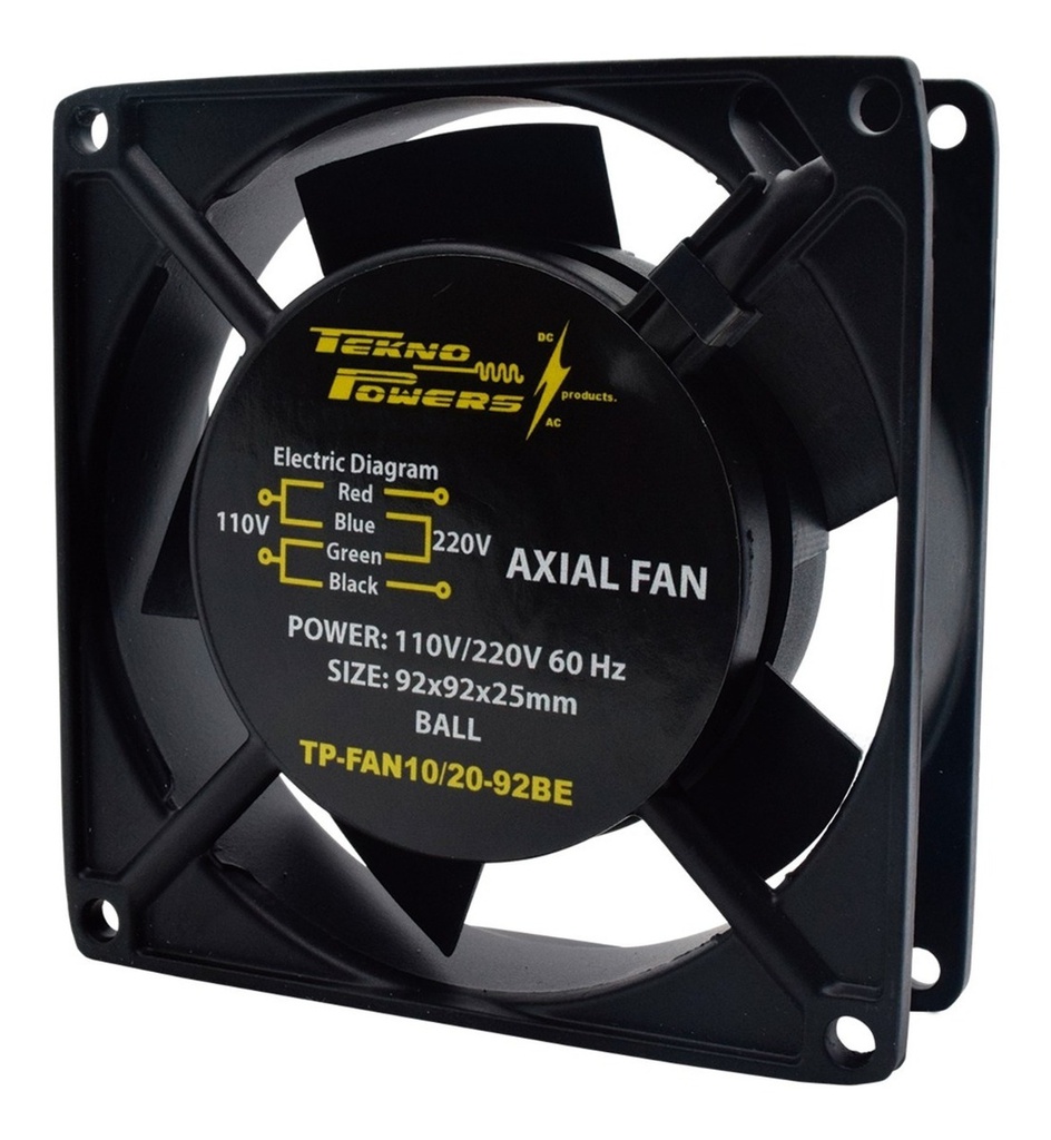 Ventilador C/balero 110/220vca Tp-fan10/20-92be (2pzas)